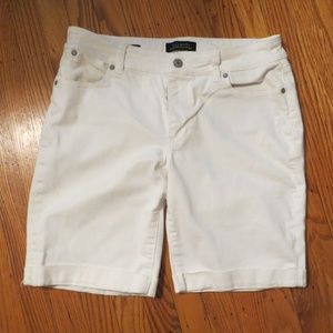 Talbots white denim boyfriend shorts 8 misses